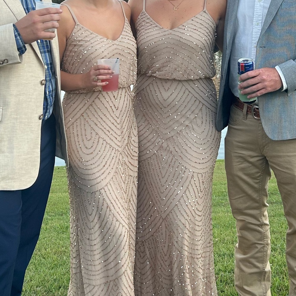 Dress super comfy and sparkly worn once